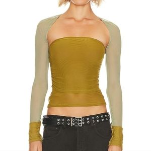 Miaou XS iris top in cedar and olive